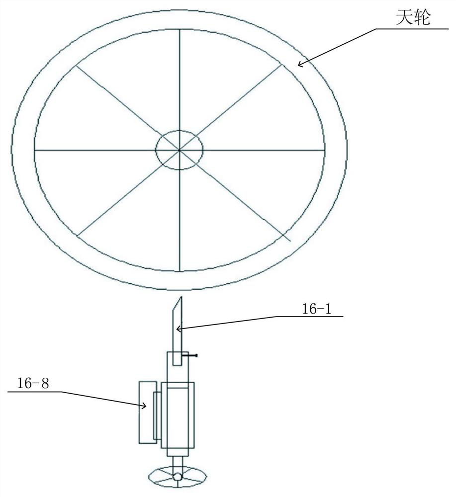 Replacement method of sky wheel lining block of multi-rope friction hoist