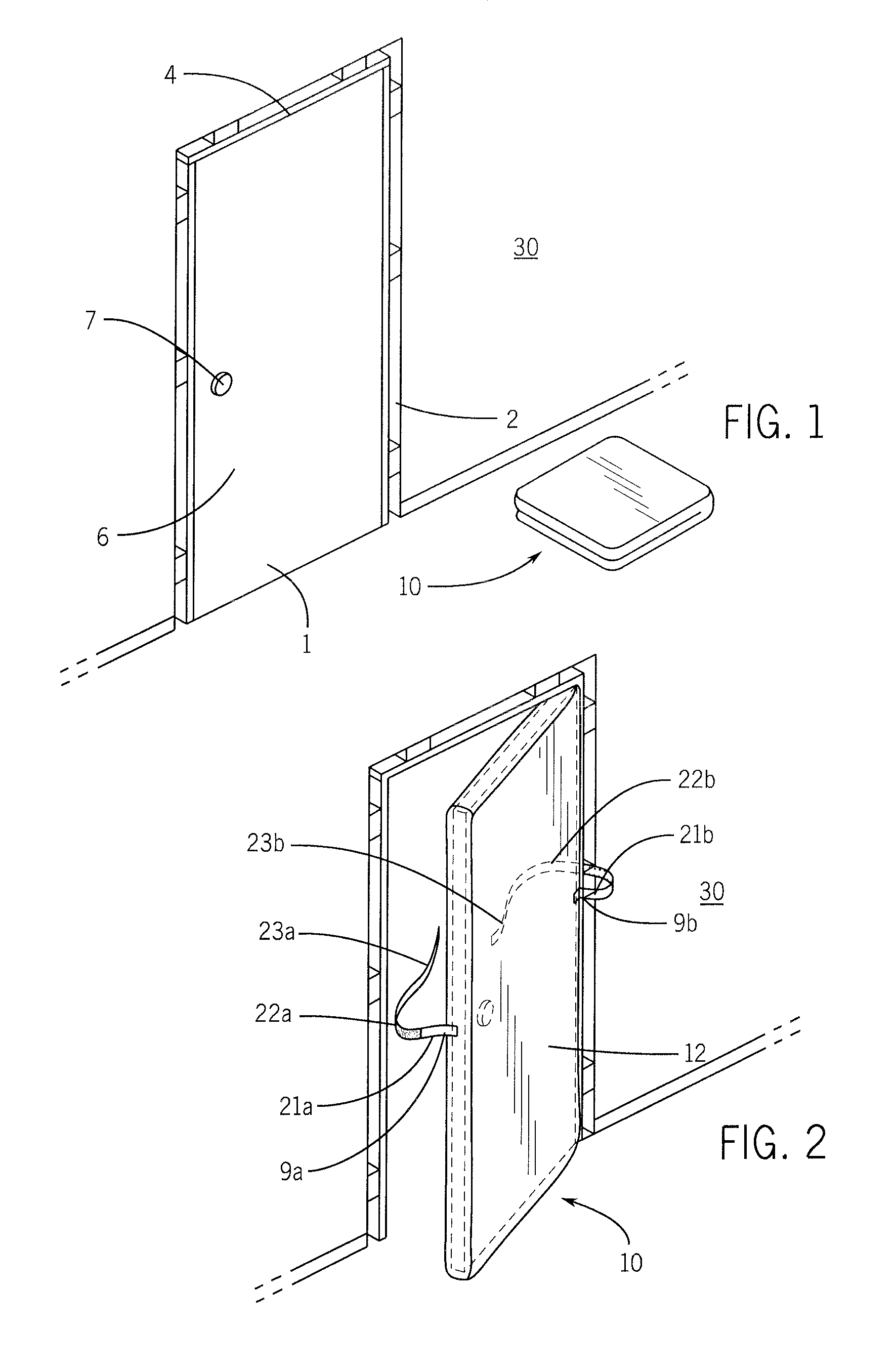 Reusable door covering device and method