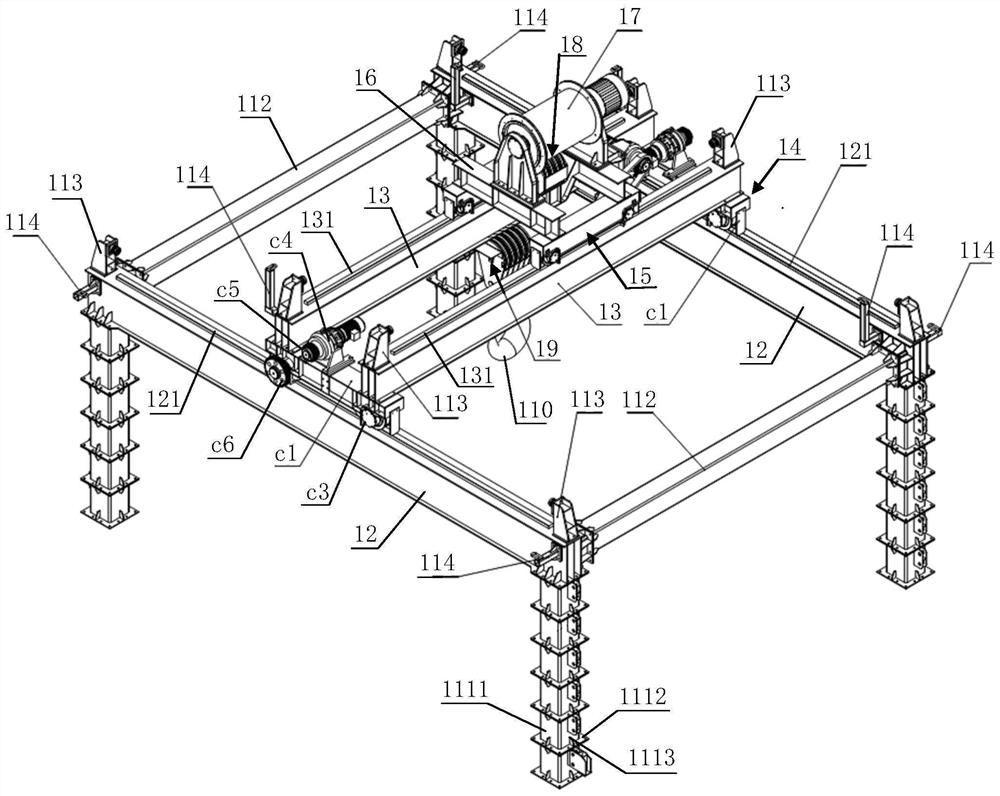 Modular dismantling construction method of shield machine in confined and narrow space