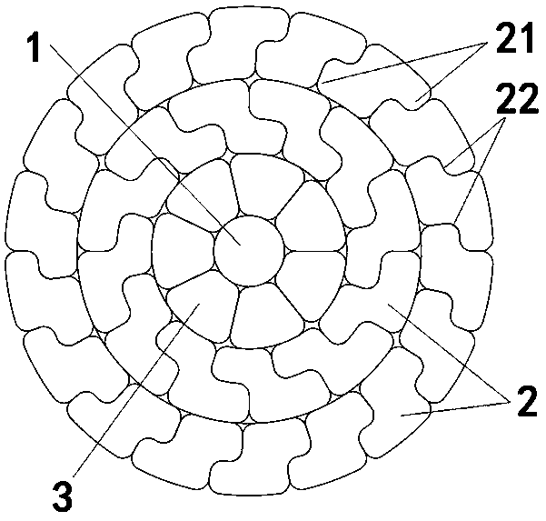 Long stator winding cable for magnetic levitation rail transit