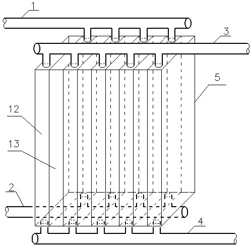 Double-loop solar heating and heat exchanging combined device