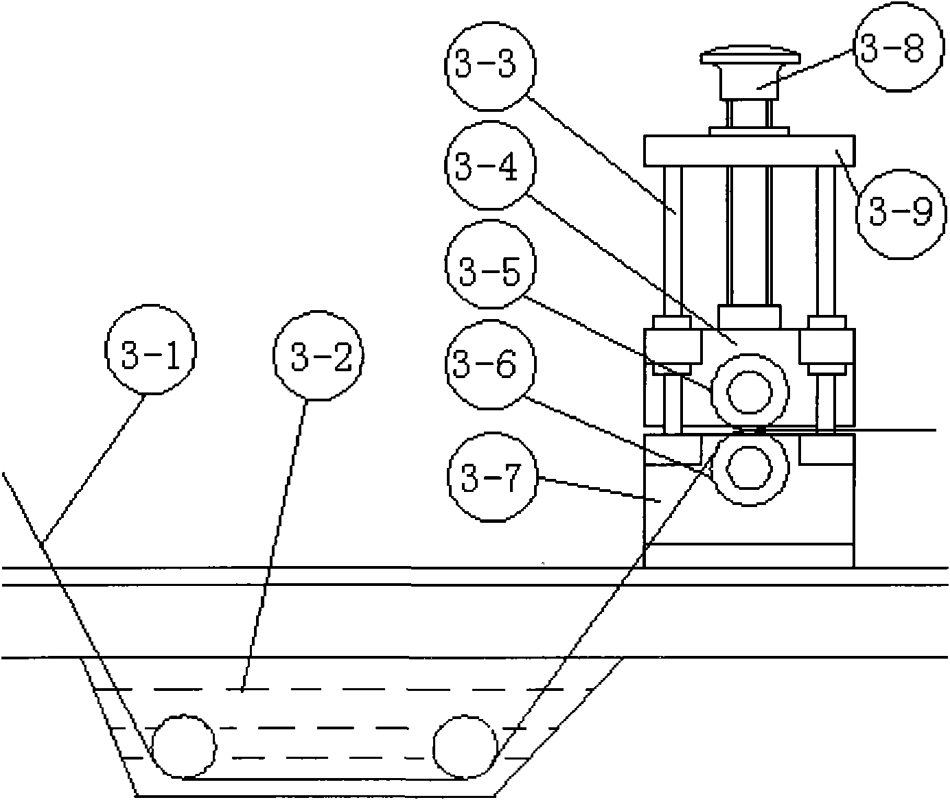 Multi-tow fiber preimpregnation laying device