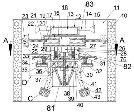 High-temperature paint spraying device for interior of flue