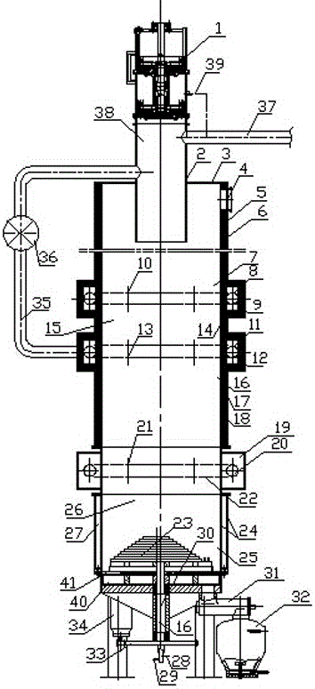 Dry distillation device and dry distillation method of preparing granular nitrogen-free hot gas from crushed bituminous coal and straw