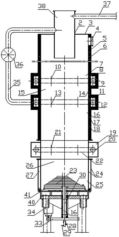 Dry distillation device and dry distillation method of preparing granular nitrogen-free hot gas from crushed bituminous coal and straw