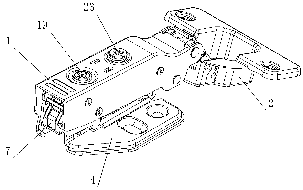 Fixed base quick disassembly and assembly structure for furniture hinge