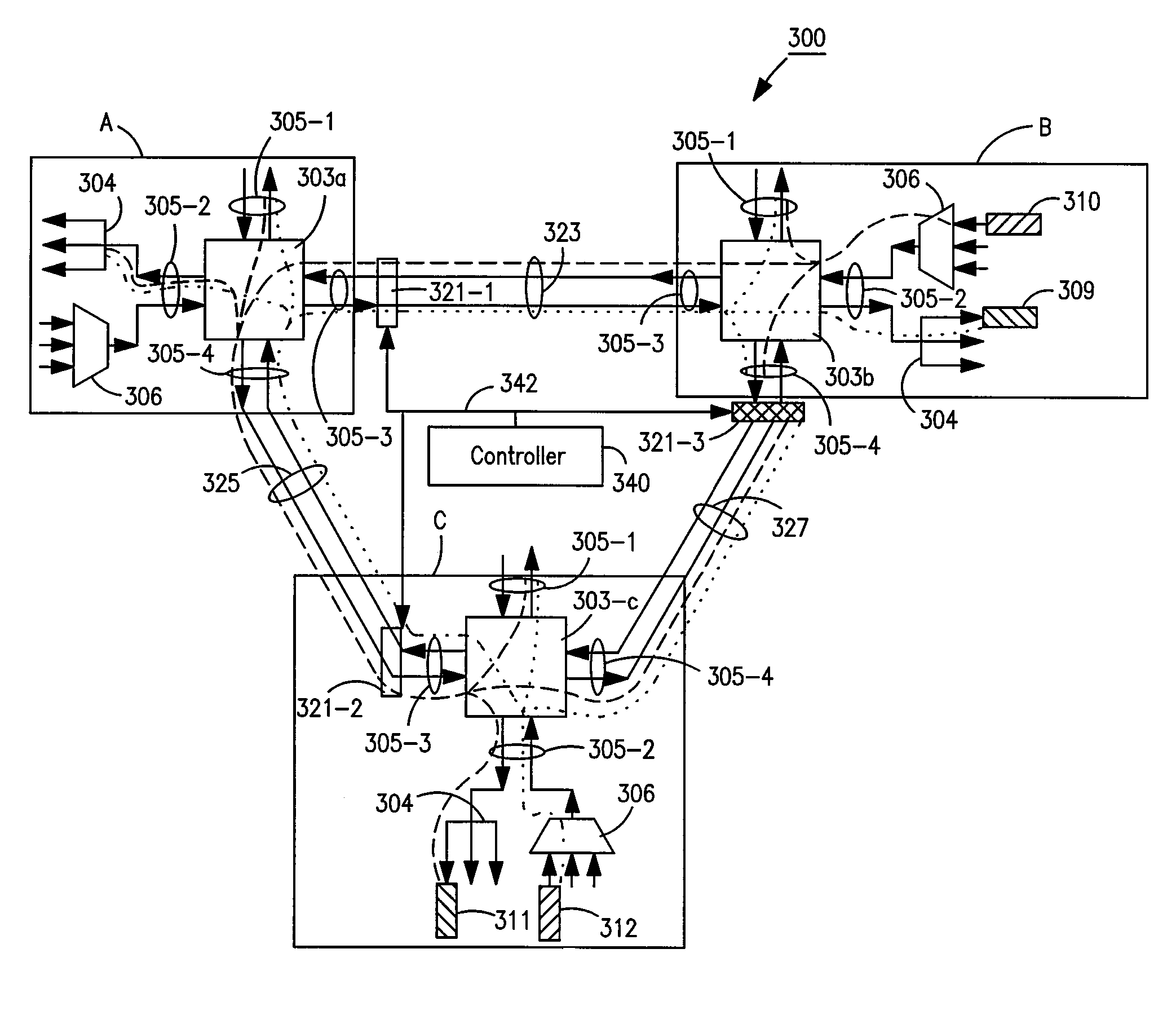 Optical routing device and optical network using same