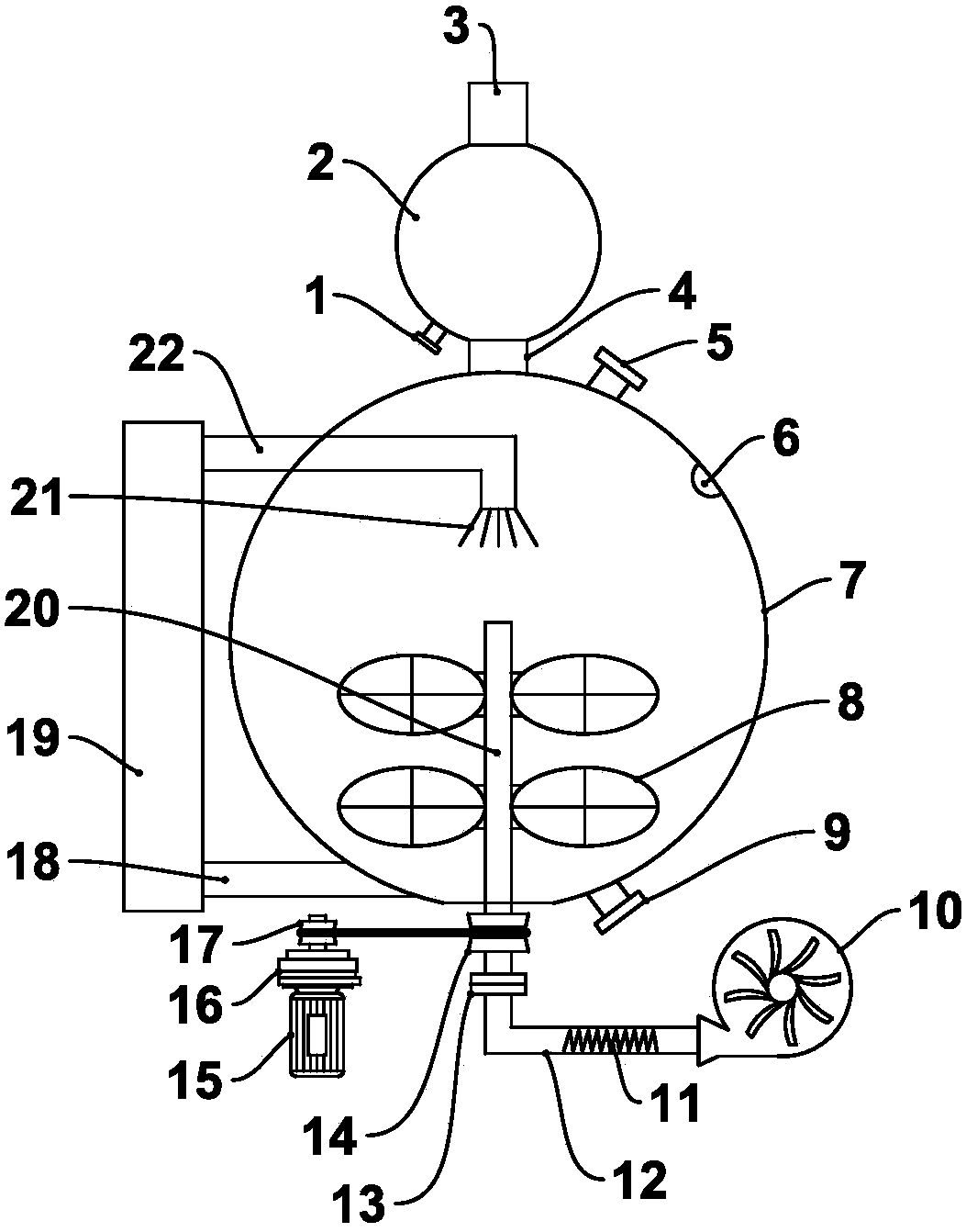 Roasted seeds and nuts stir-frying dust removal device