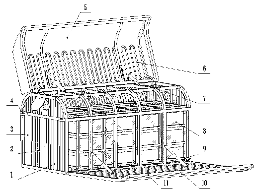 Movable water environment automatic control greenhouse