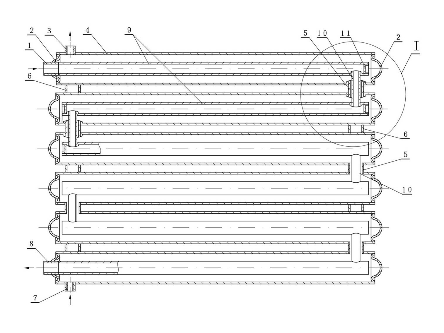 Pipe communication splice welding pressure-bearing type heat exchanger