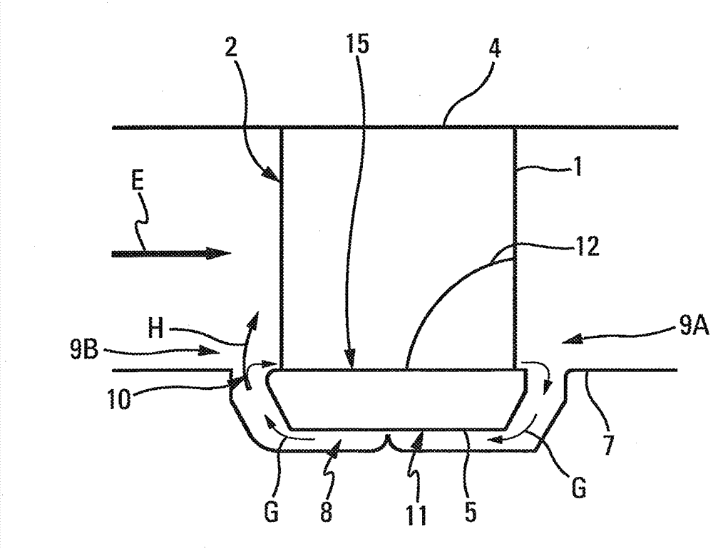 Vortex generators for generating vortices upstream of a cascade of compressor blades