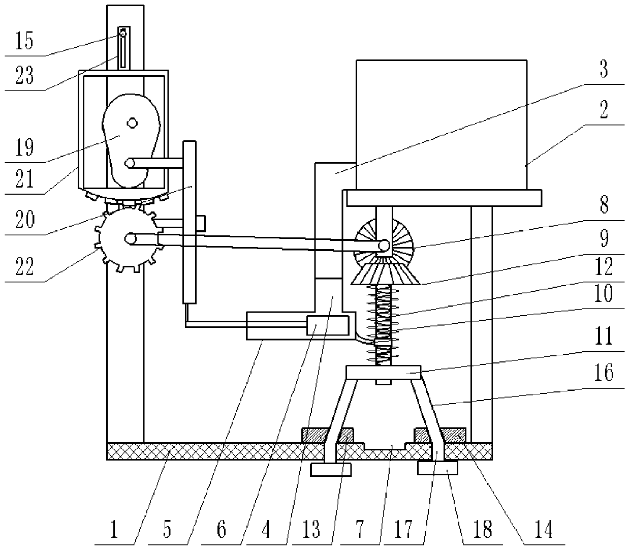 Feeding device for dried tofu processing