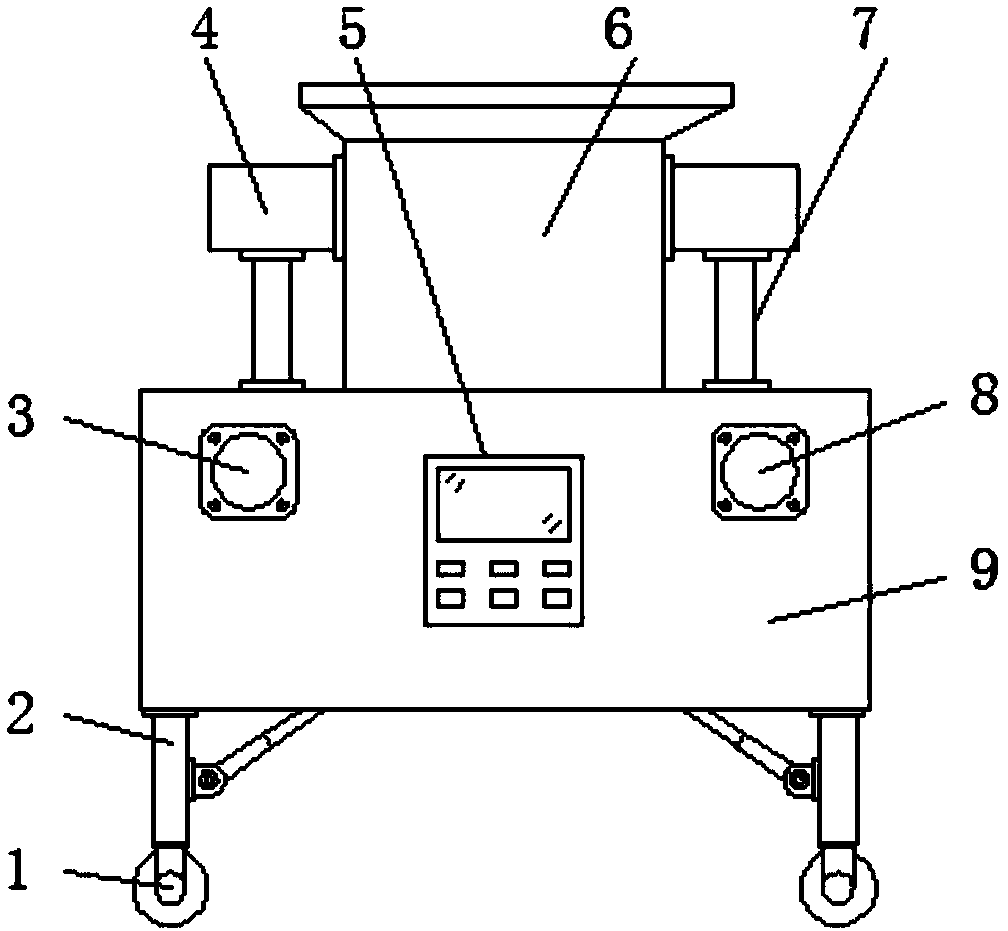 Material carrying device with stone breaking function, for tunnel construction