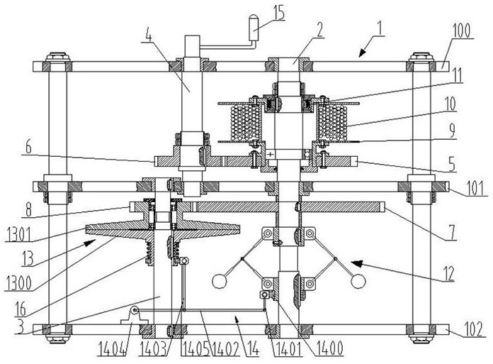 Centrifugal high-rise escape device and working method thereof