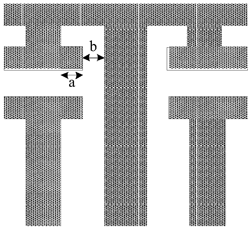 A surface acoustic wave filter with an over-compensated interdigital structure