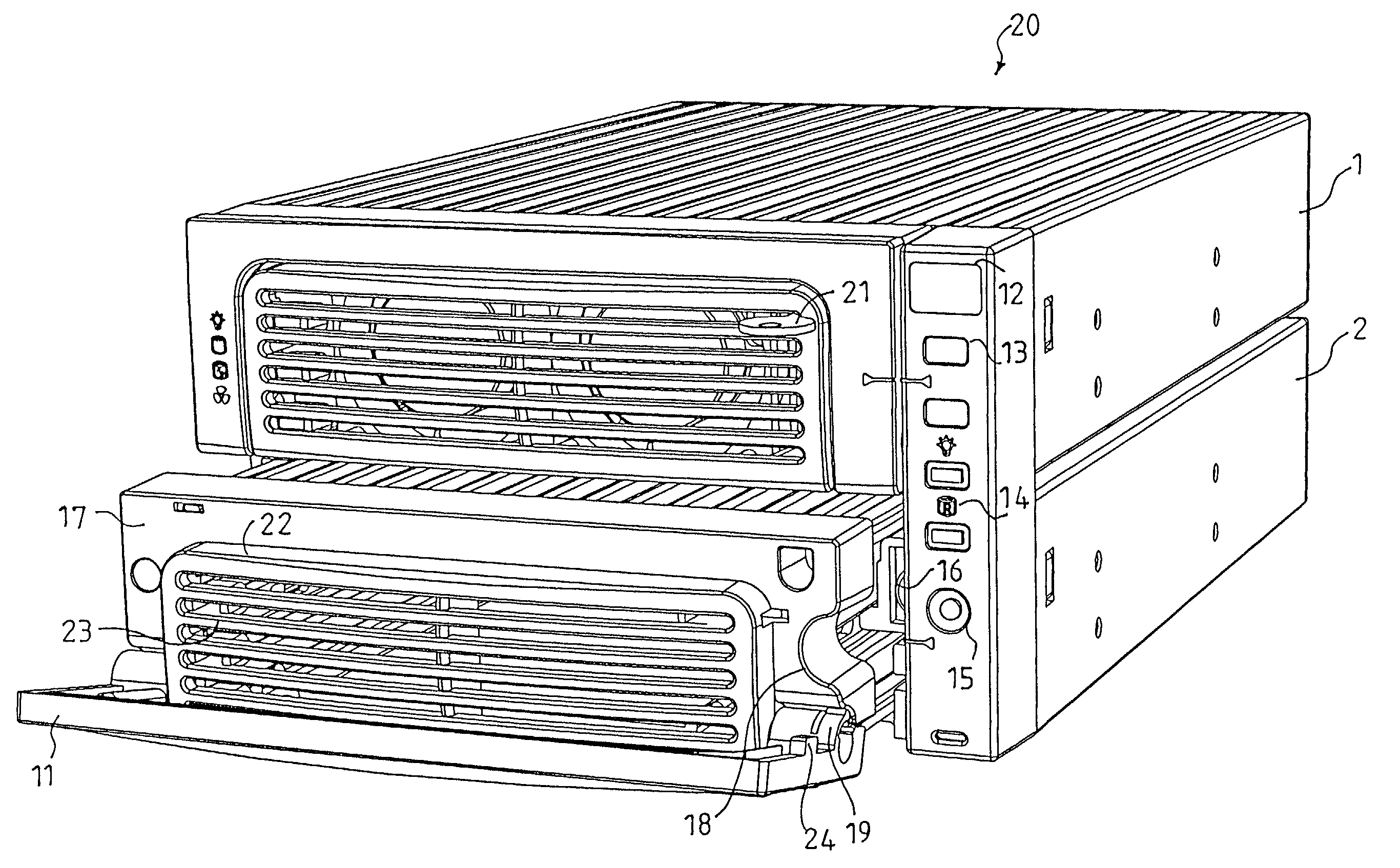 Automated disk-ejection apparatus and disk array having the same