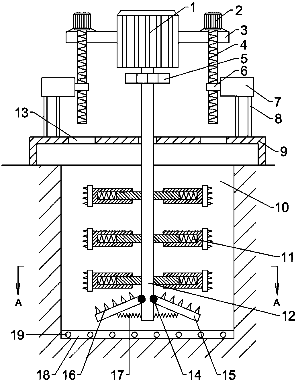 Environmentally friendly sewage treatment equipment with disturbance device