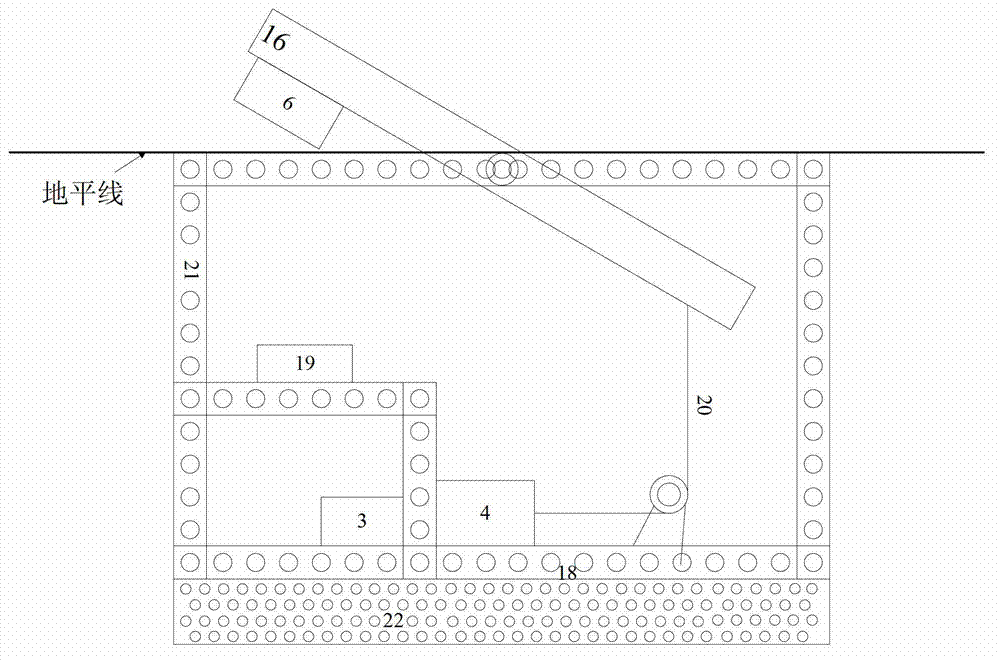 Automatic control system and method for automatic lifting buried type sound driving cannon