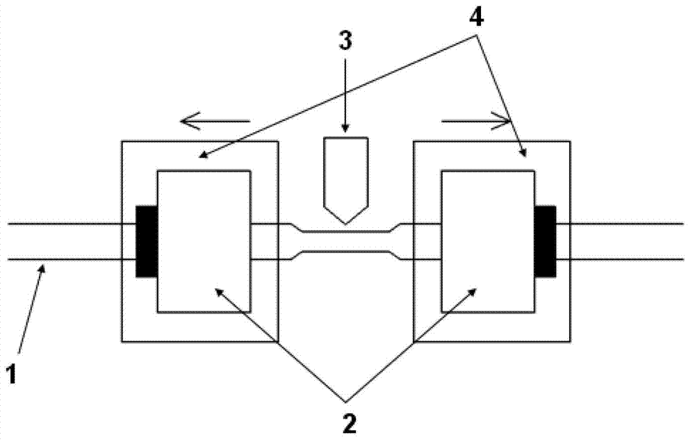 Preparation method of contact-type optical fiber micro probe based on optical fiber tapering technology