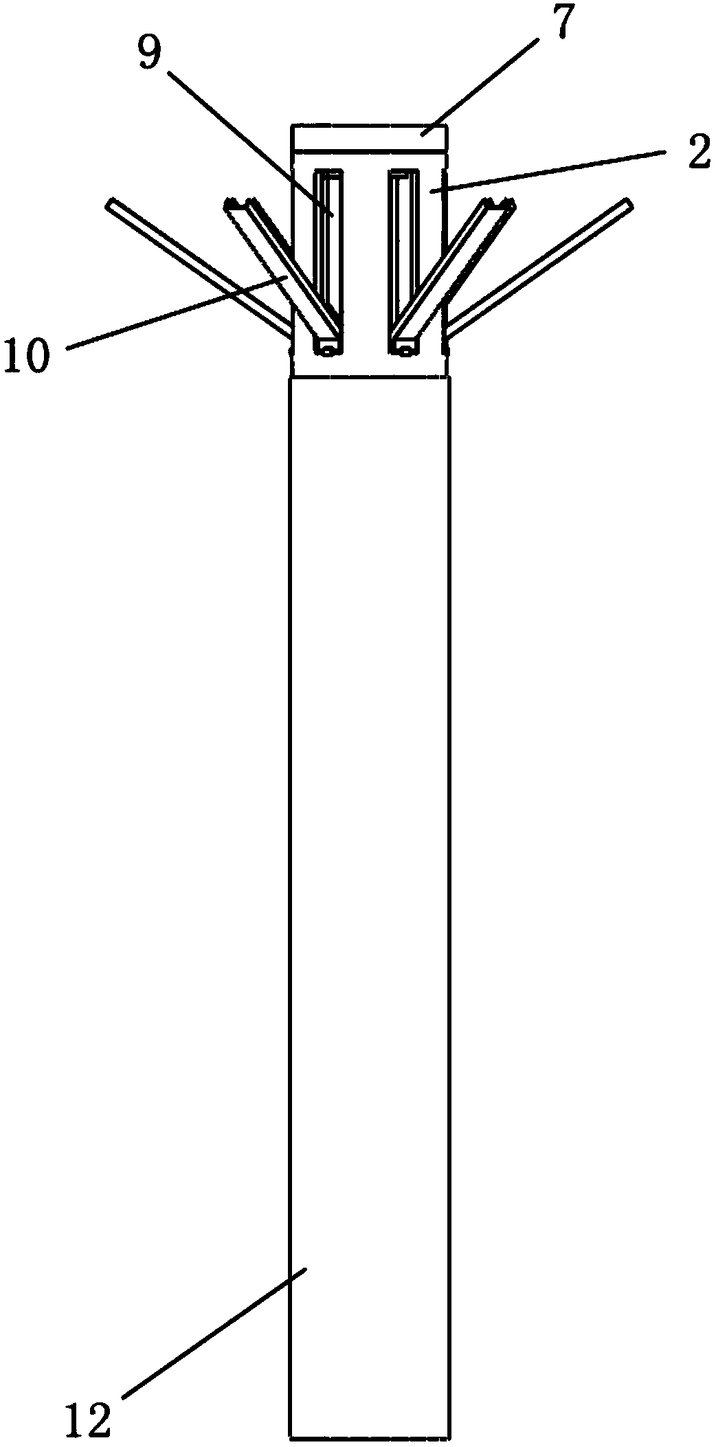 Sustained-release soil heavy metal repair pile foundation