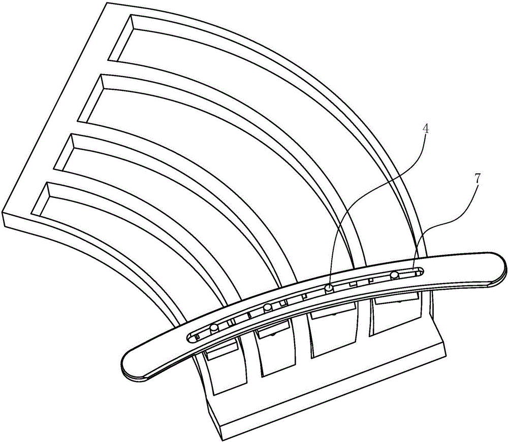 Wood arc texture curving device