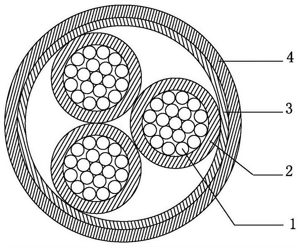 Nanographene low-voltage power cable and manufacturing method thereof