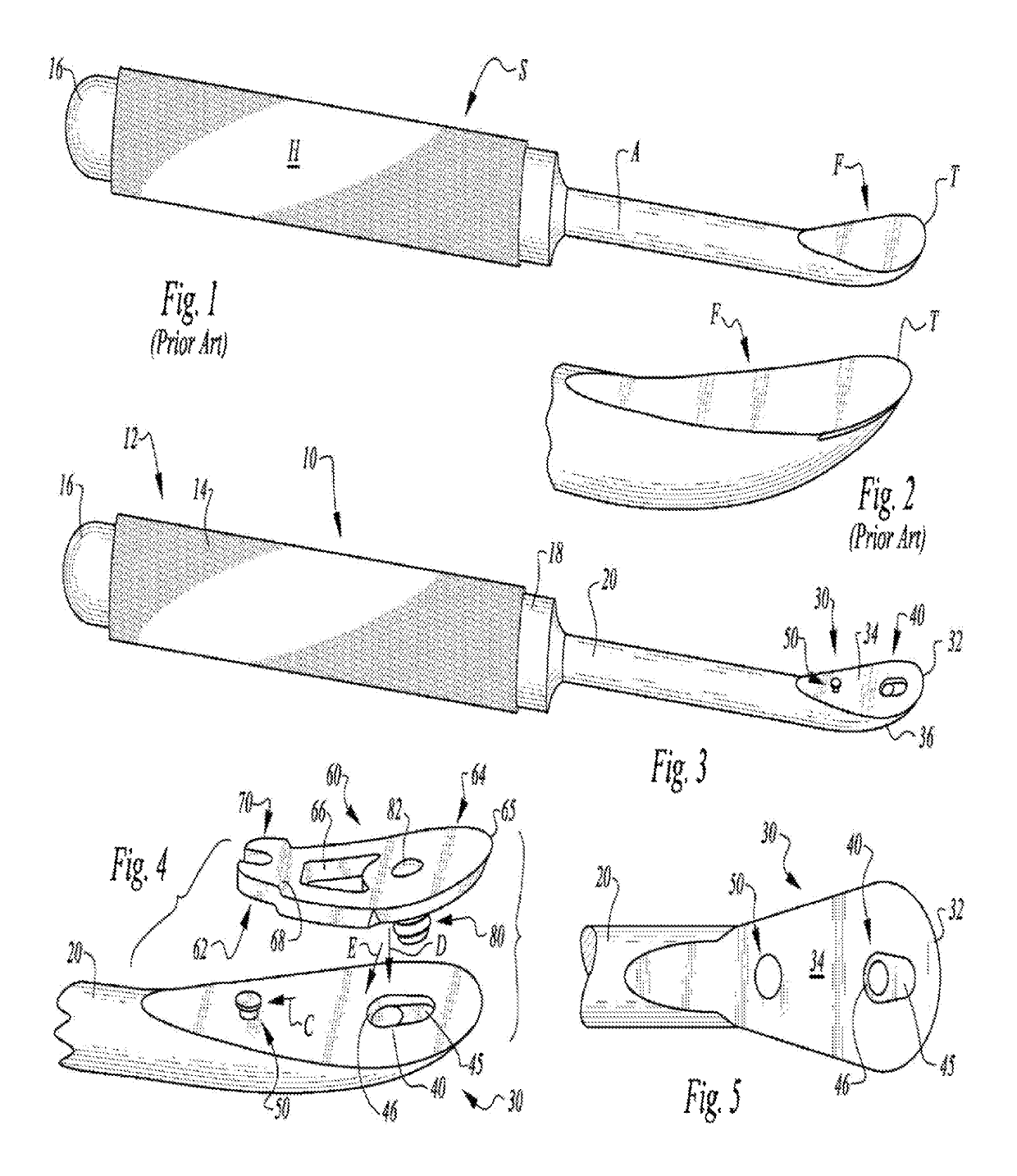 Surgical scraper with removeable blade and container therefor