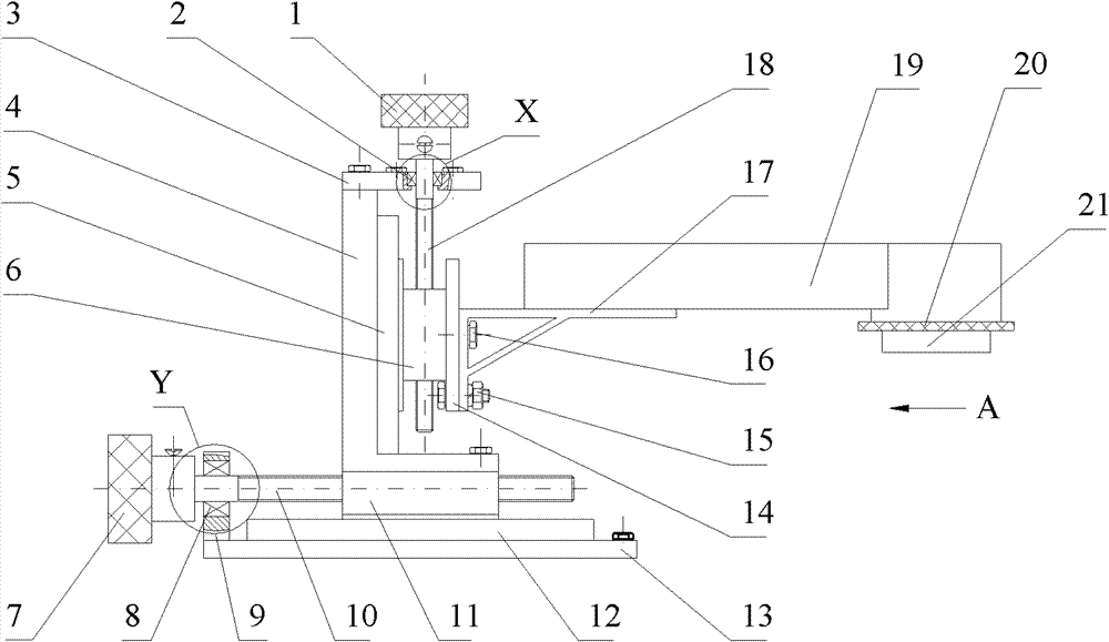 Abrasion in-situ measuring device based on digital image processing and method