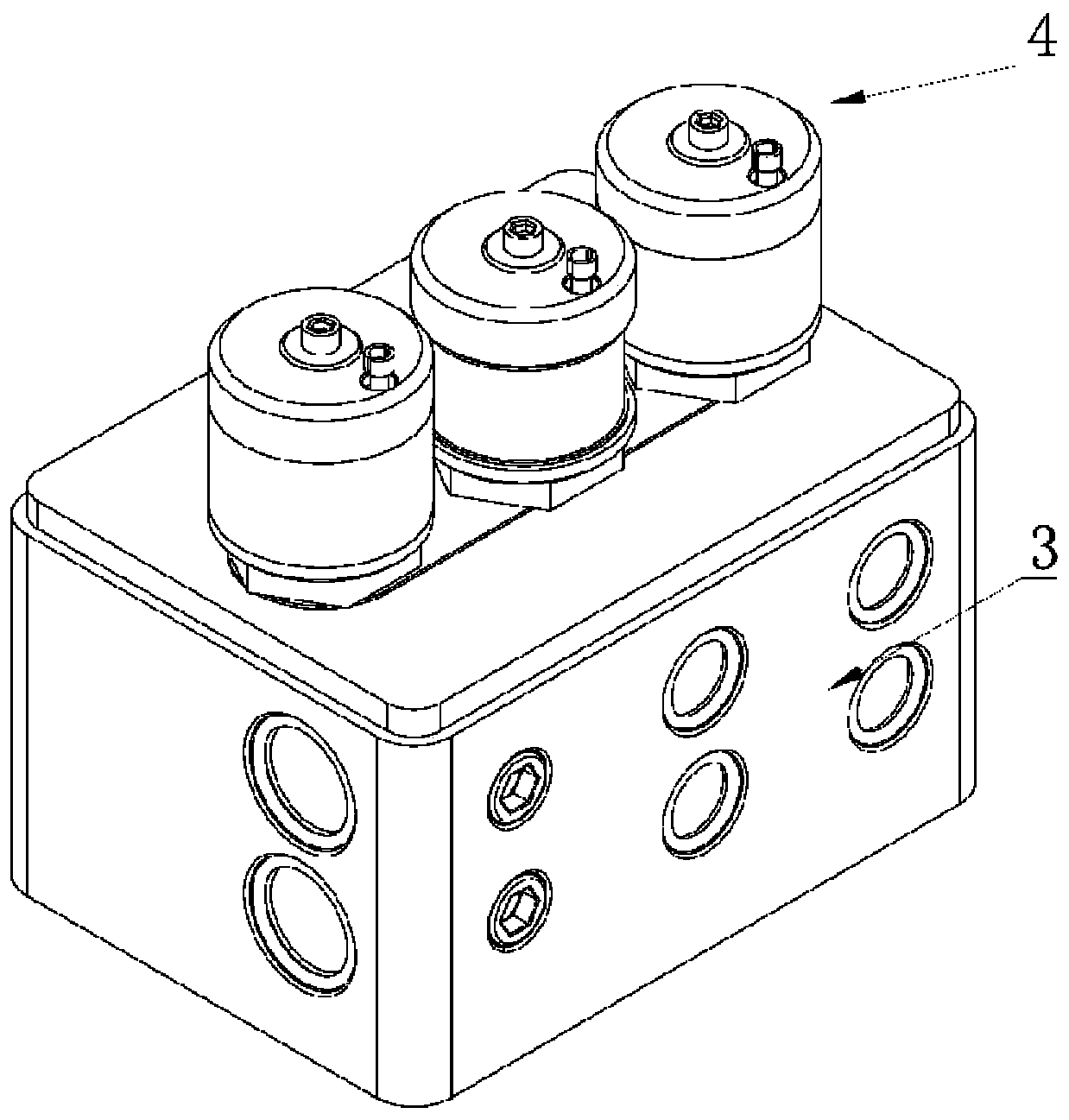 Hydraulic integrated control unit for hydraulic interconnection suspension and control method thereof