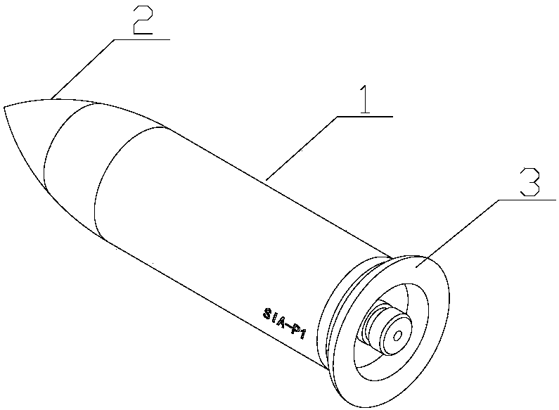 A high-speed impact penetrator structure for lunar soil exploration