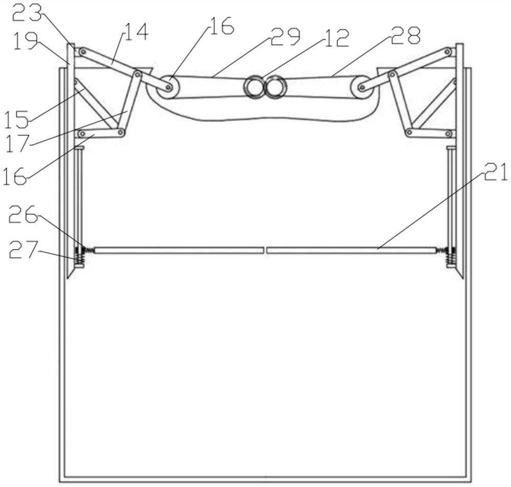 Waste compression dustproof turnover box in non-woven fabric production process