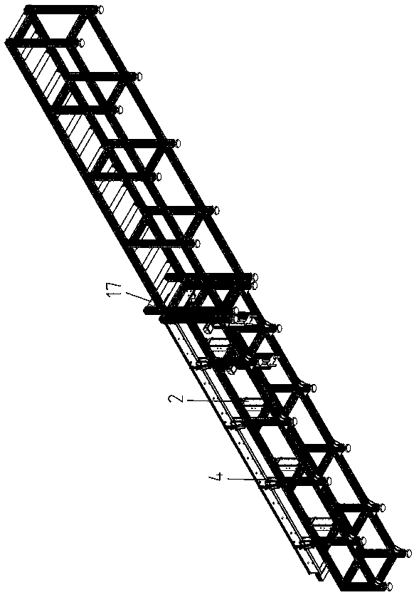 Locking connecting mechanism for bus groove assembly production line