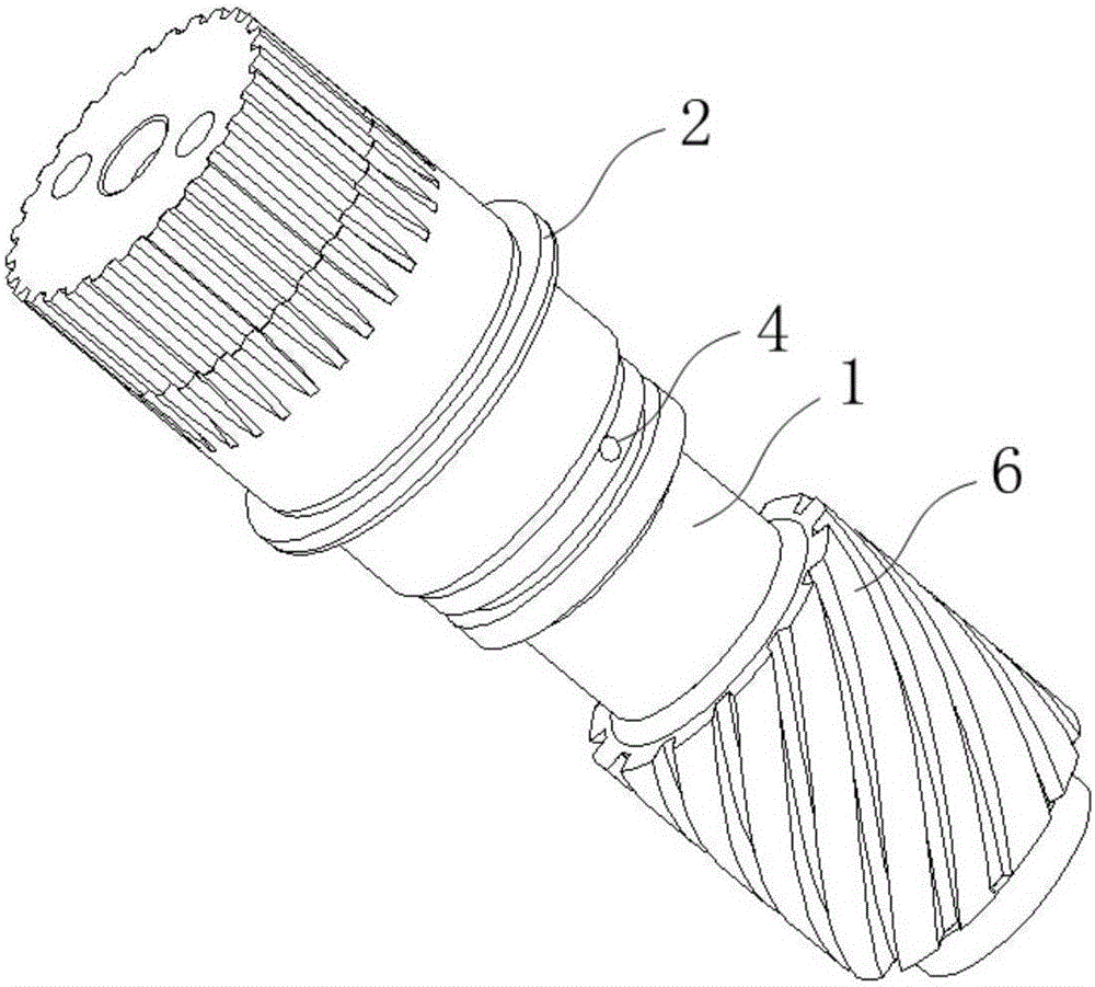 Spline shaft for rotor and stator separation technology of parallel-connection hydrodynamic retarder