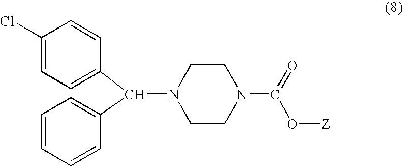 Process for making n-(diphenylmethyl)piperazines