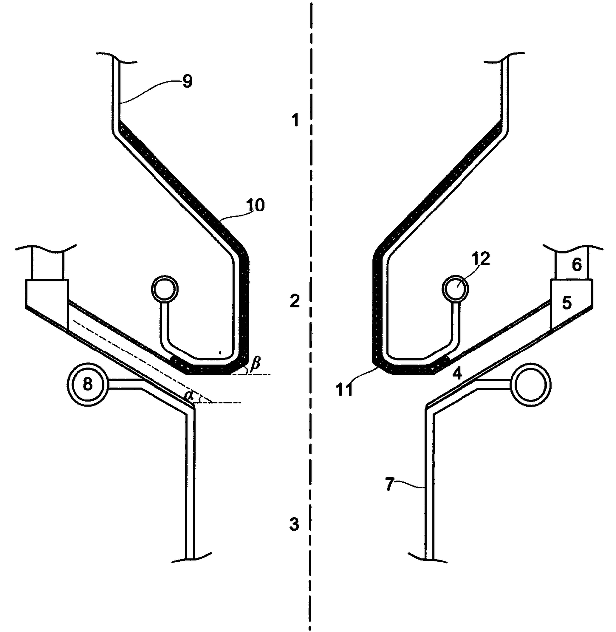 A descending high-temperature gasification product quenching device