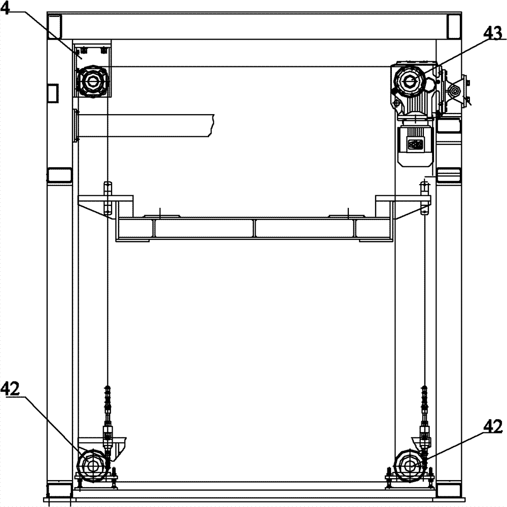 Glue sheet placement and lamination weighing and lifting device and control method thereof