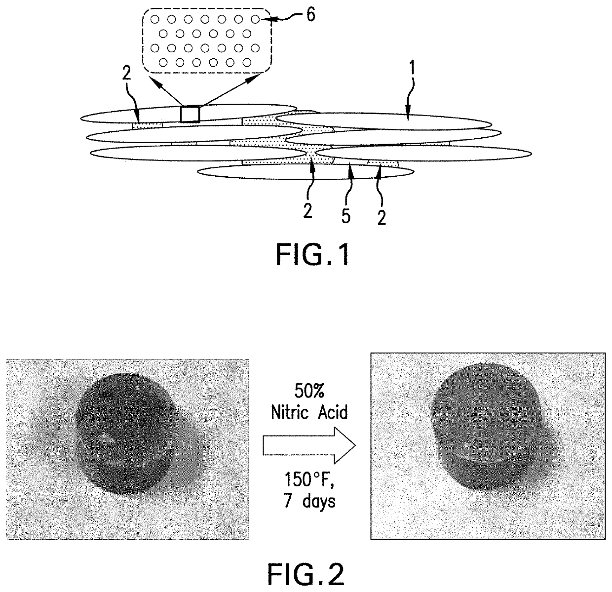 Acid resistant carbon composites, methods of manufacture, and articles formed thereof