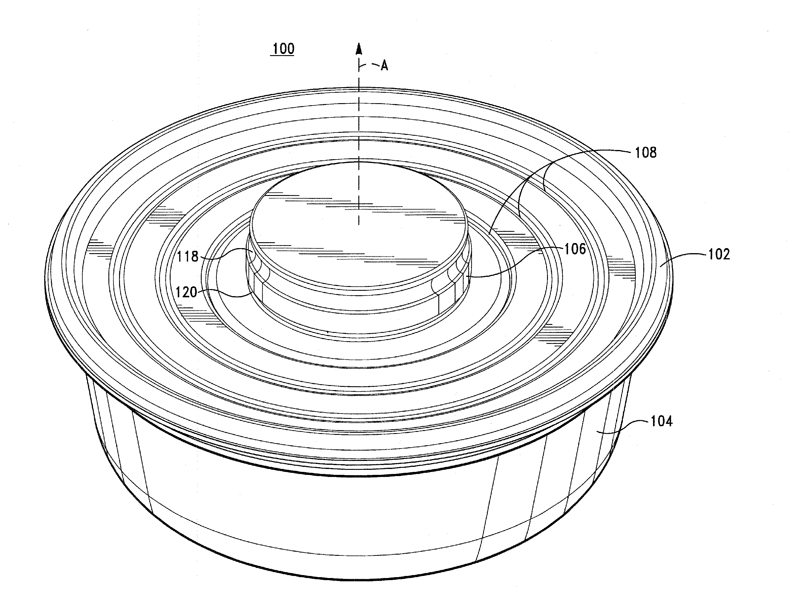 Container having an articulated cover