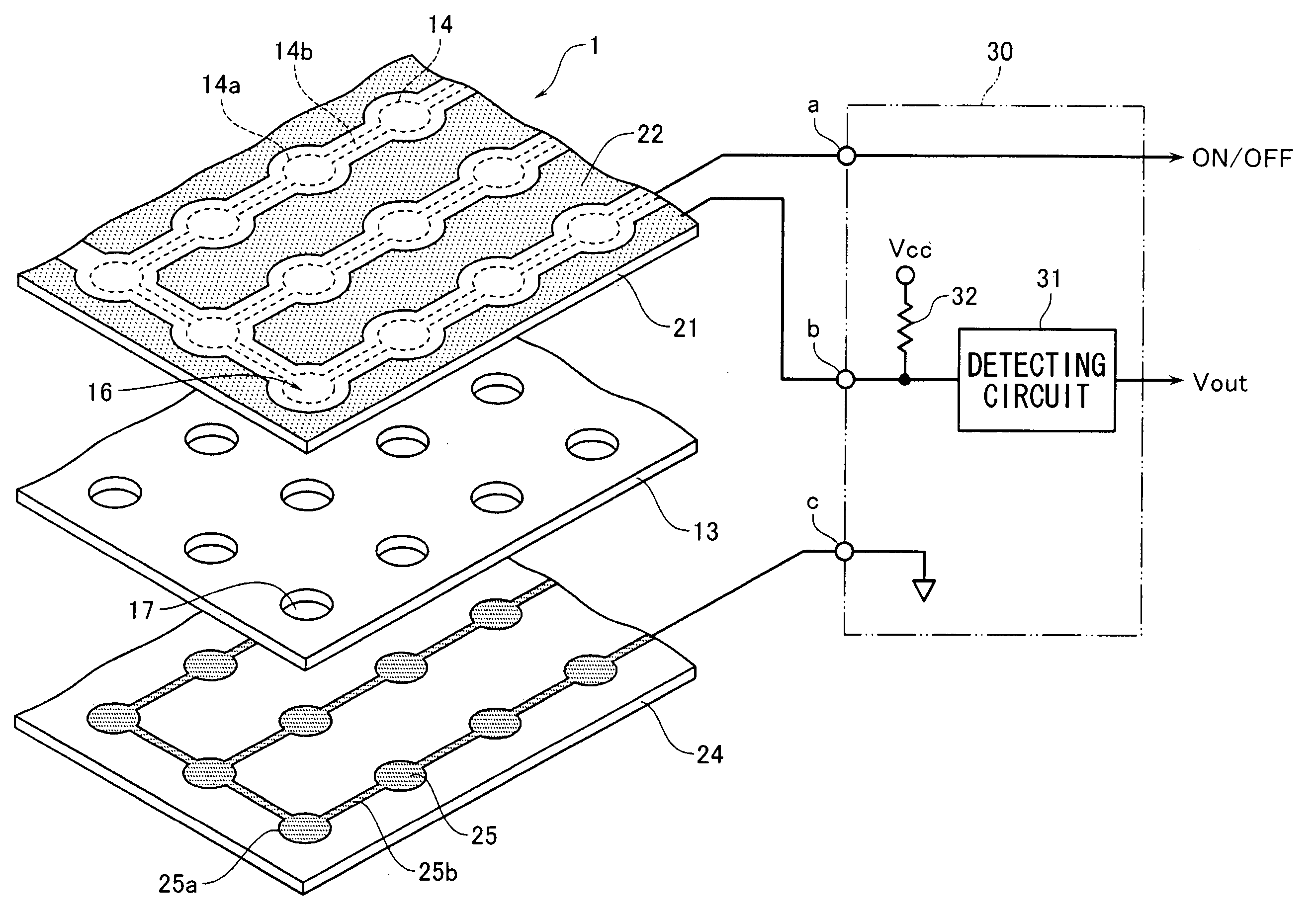 Hybrid sensor including electrostatic capacitance sensor