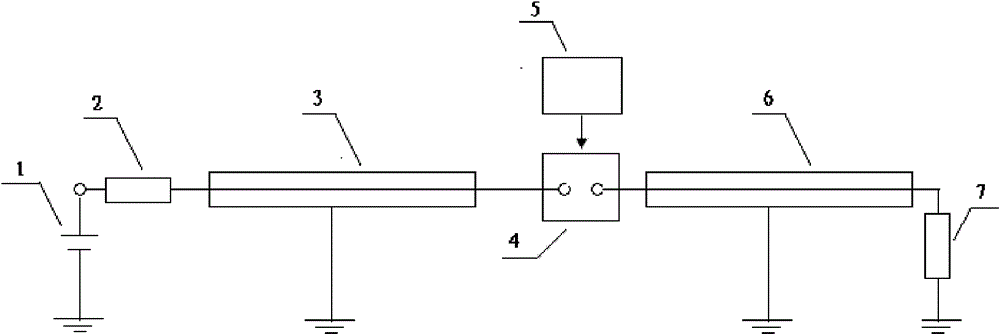 Nanosecond rising edge high-voltage square wave pulse generator