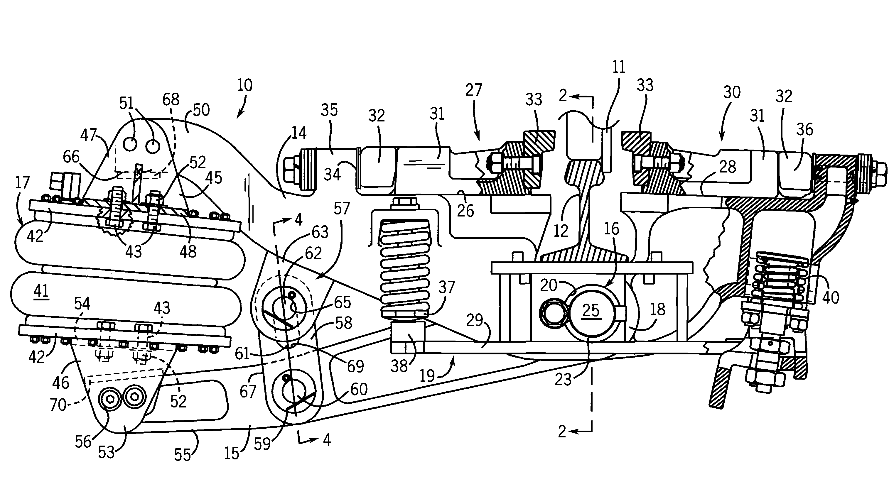 Bladder-actuated railroad retarder