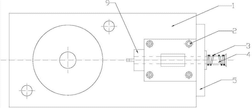 Machining device for V-shaped mark of motor cover cap