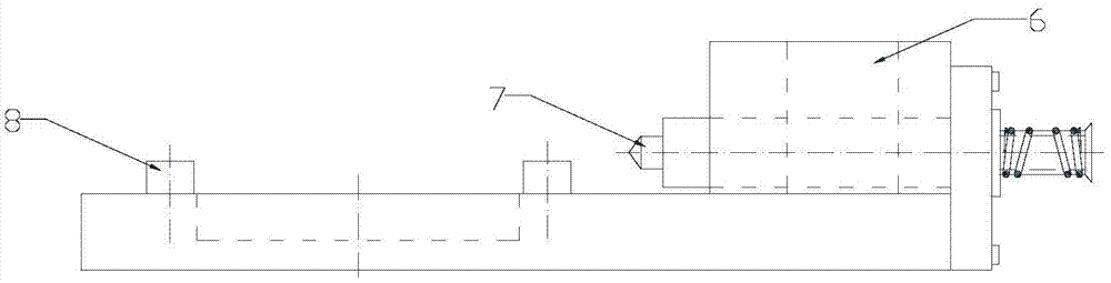 Machining device for V-shaped mark of motor cover cap