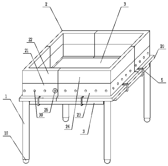 Asymmetric anchor bolt support test table and test method of gob-side entry driving roof at tunnel top