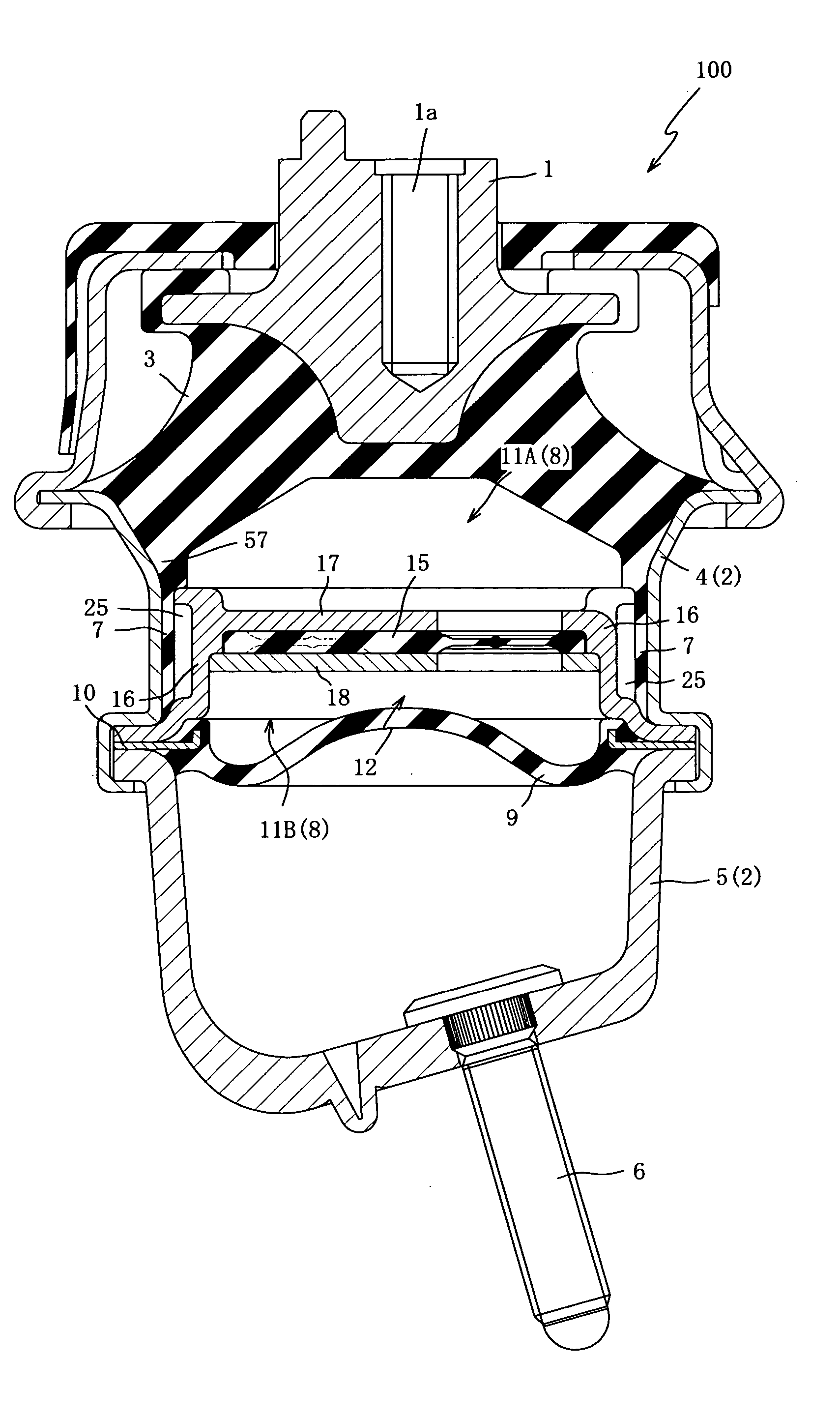 Hydraulic antivibration device