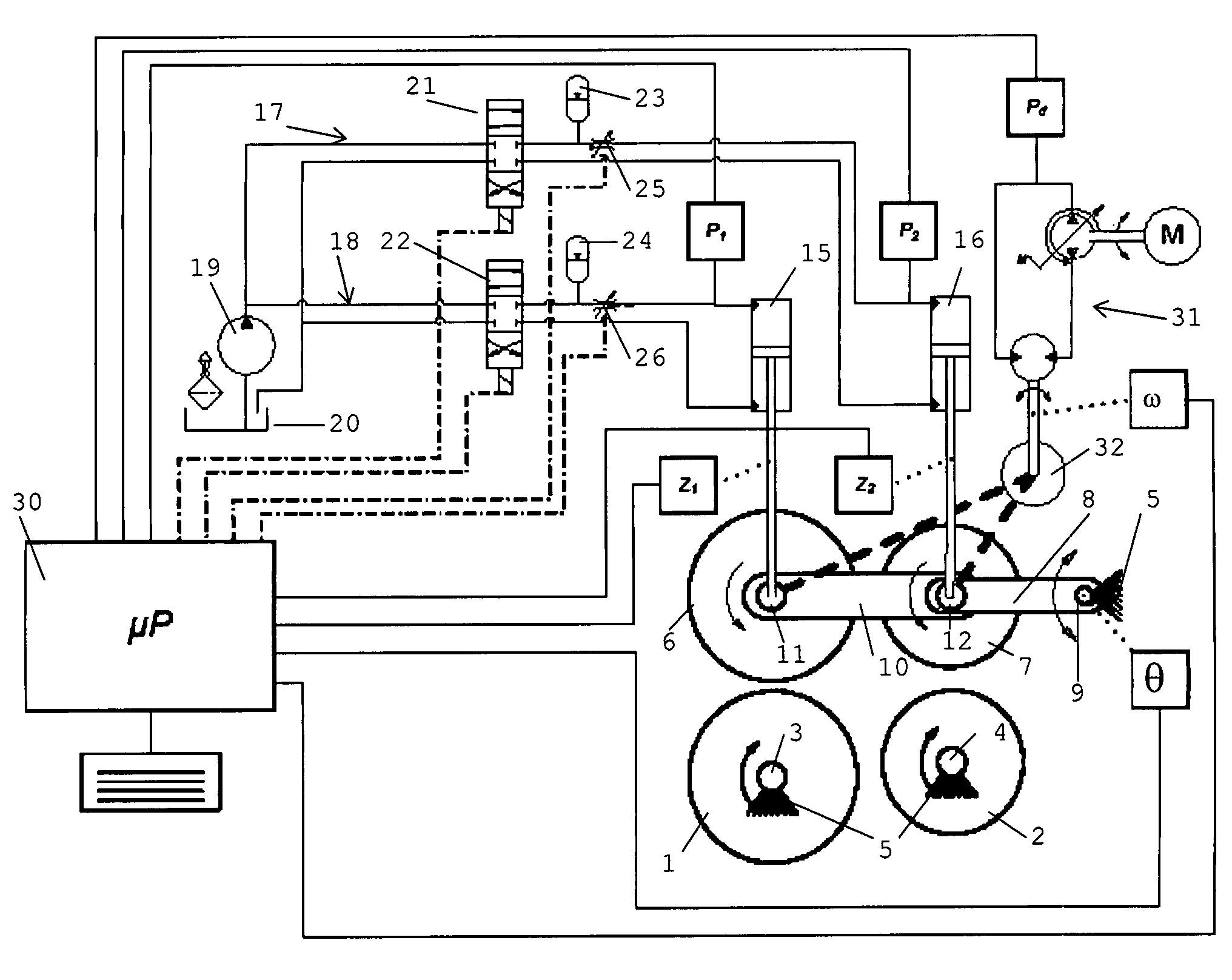 Feed roll control system for a forage harvester