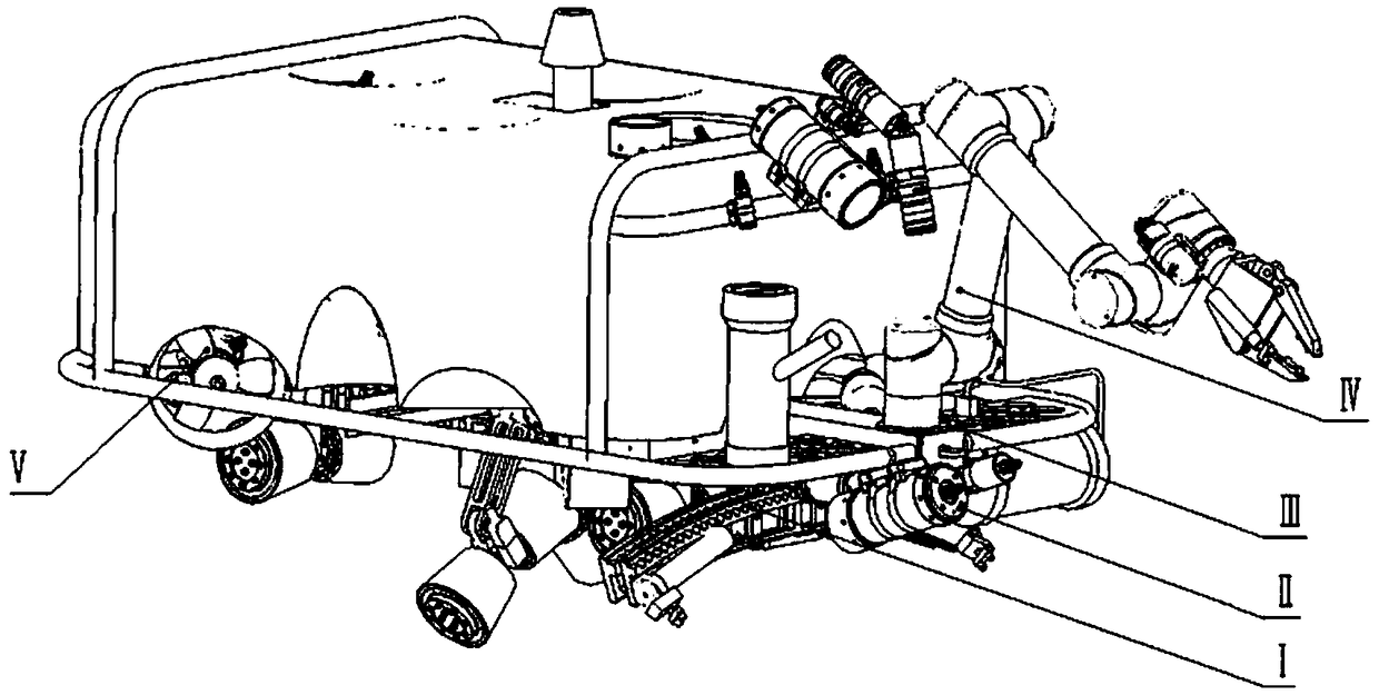 Underwater outer circular pipe cleaning and detecting robot