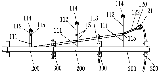 Turnout beam driving device, turnout and rail