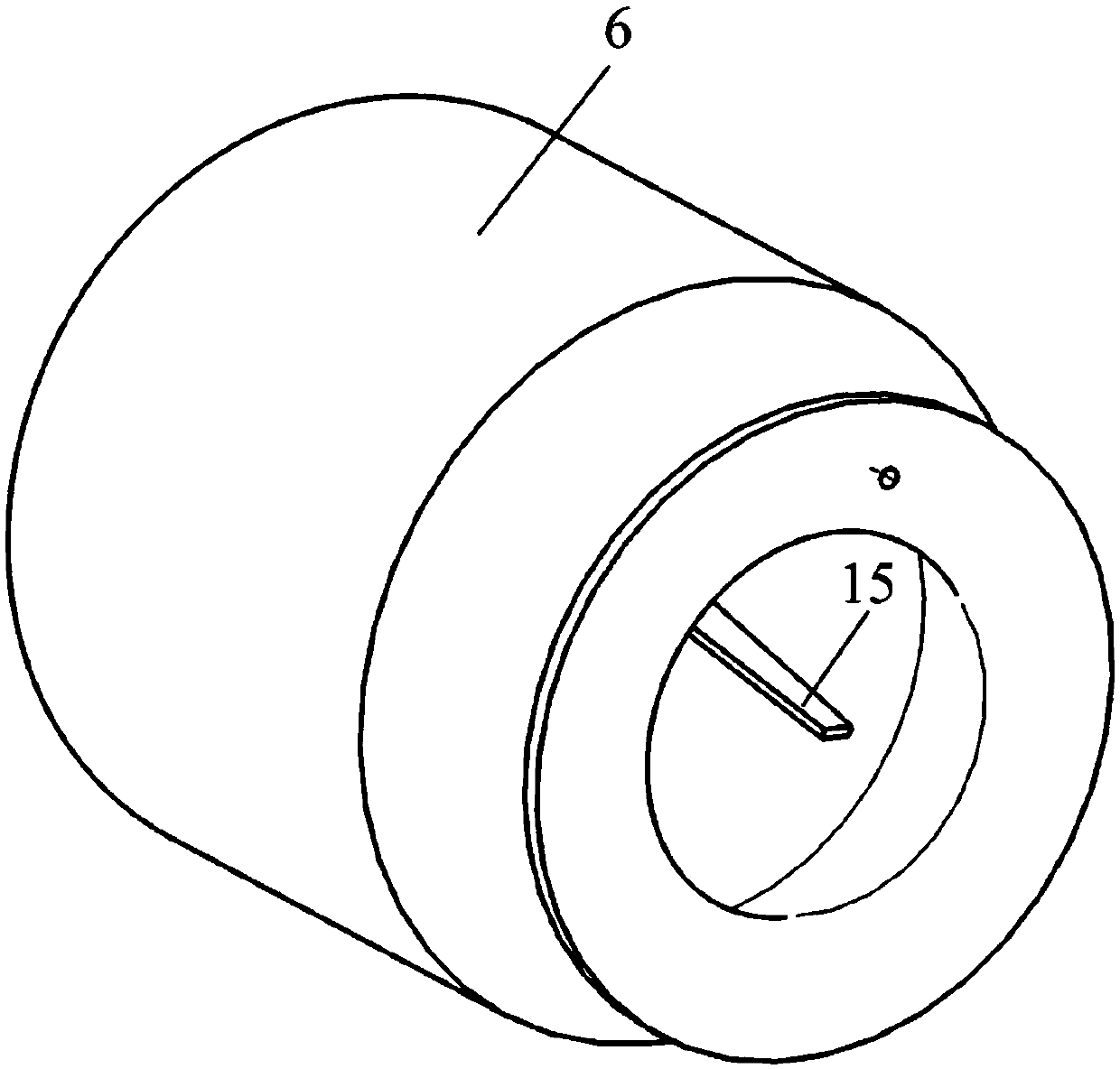 Uniaxial mixing device of explosive materials