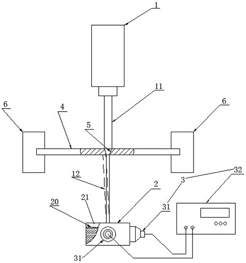 A device and method for improving through-hole taper by liquid scattering